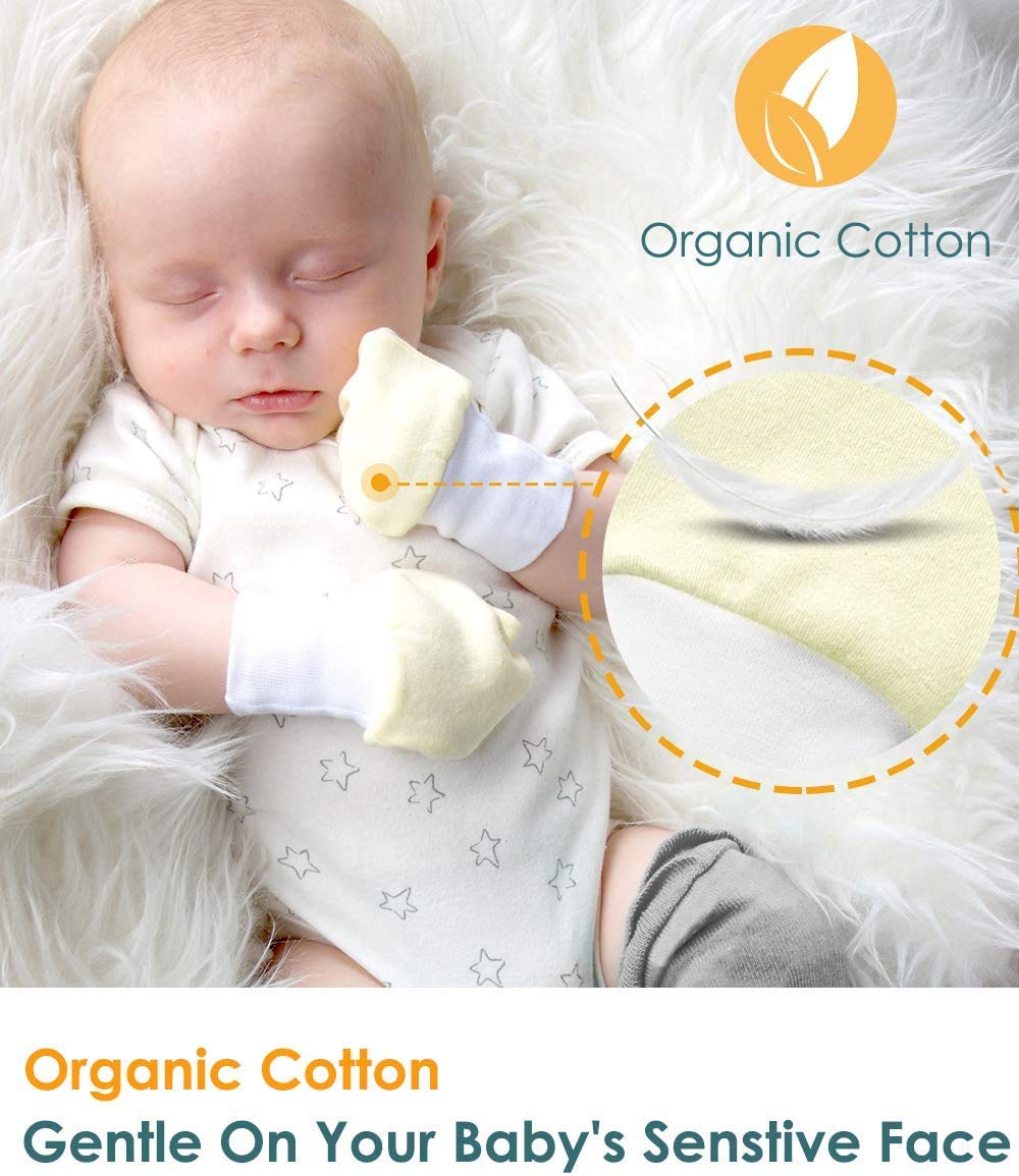 Newborn Baby Mittens Anti Scratch Baby Mittens No Scratch Mittens Baby Gloves for 0-6 Months Boys Girls(6 Pairs) - Image 3